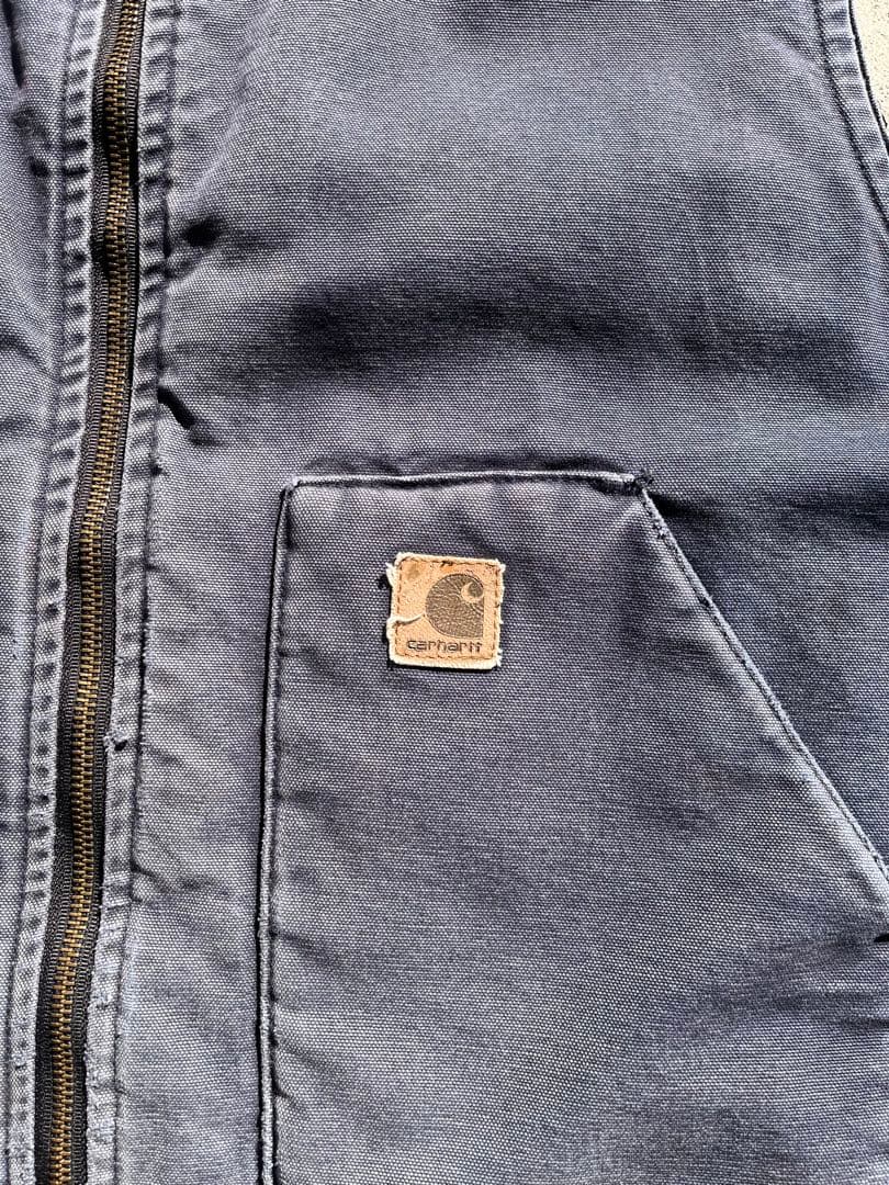 00s Carhartt ダックベスト ネイビー フェード 雰囲気系