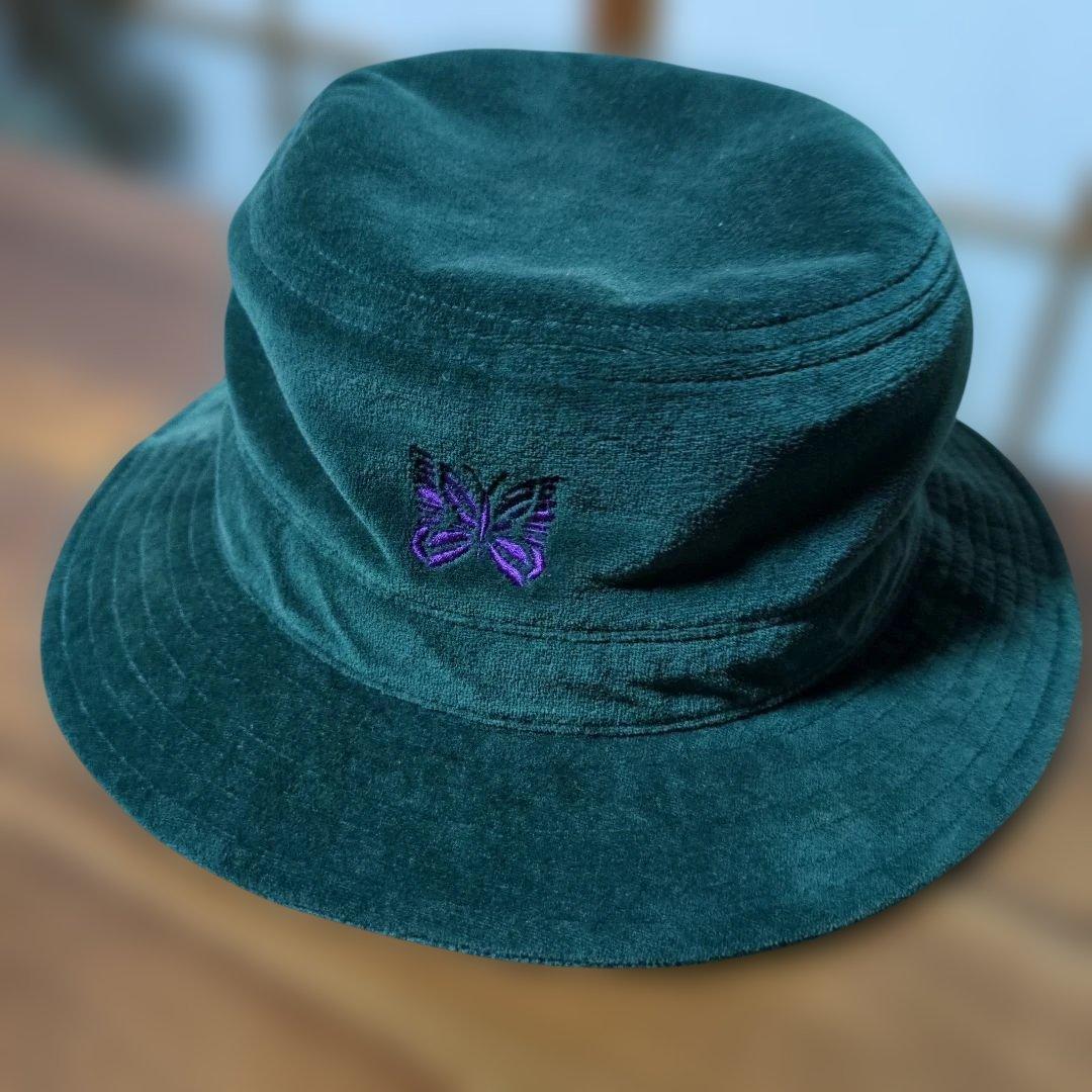 美品ニードルズ needles バケットハット ダークグリーン L