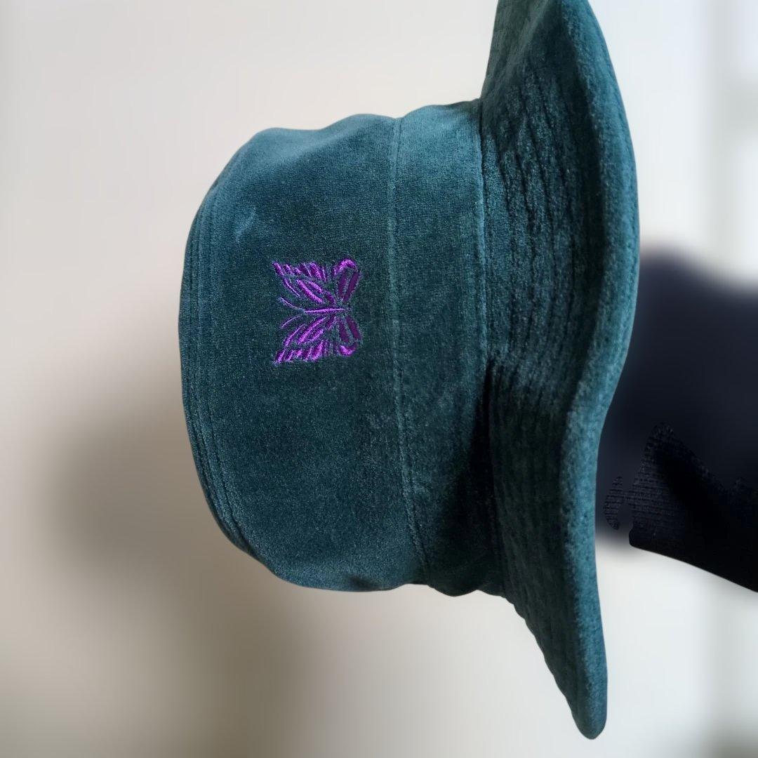 美品ニードルズ needles バケットハット ダークグリーン L