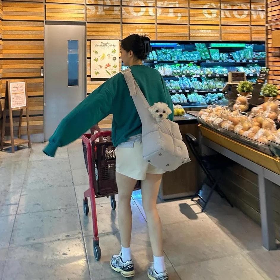 小型犬用スリングキャリー【DOUBLE COMMA】CLOUD BAG 黒 M