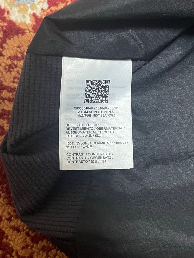 アークテリクス ARC\"TERYX ATOM SL VEST 　XXL