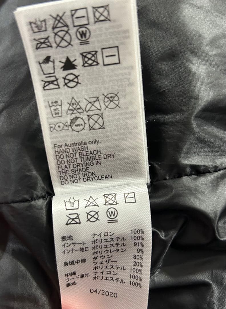 OAKLEYネイビー フード付き ダウンジャケット