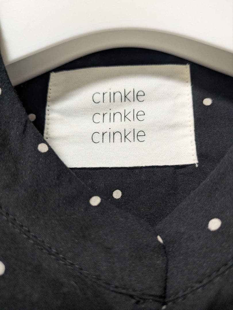 crinkle crinkle crinkle ドット リボン シャツ