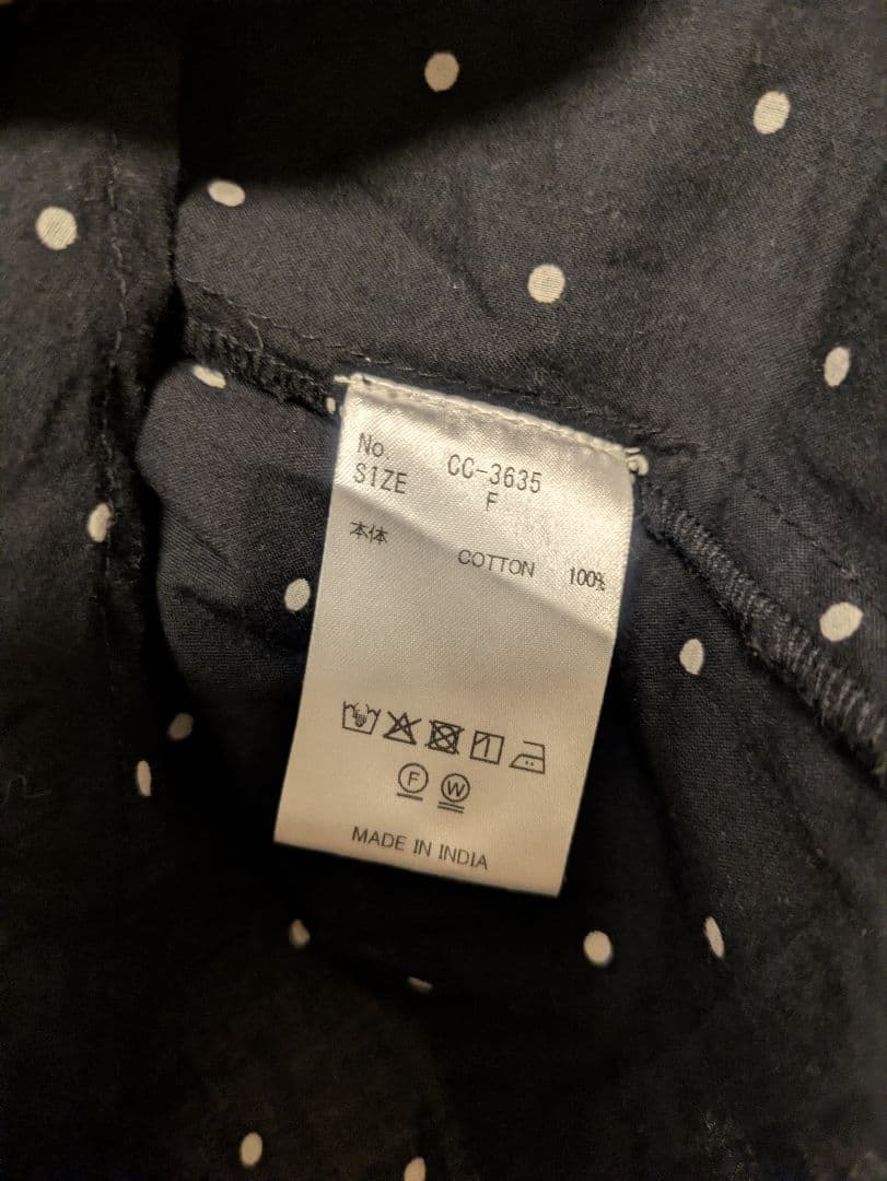 crinkle crinkle crinkle ドット リボン シャツ