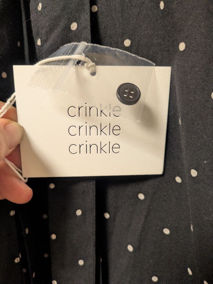 crinkle crinkle crinkle ドット リボン シャツ