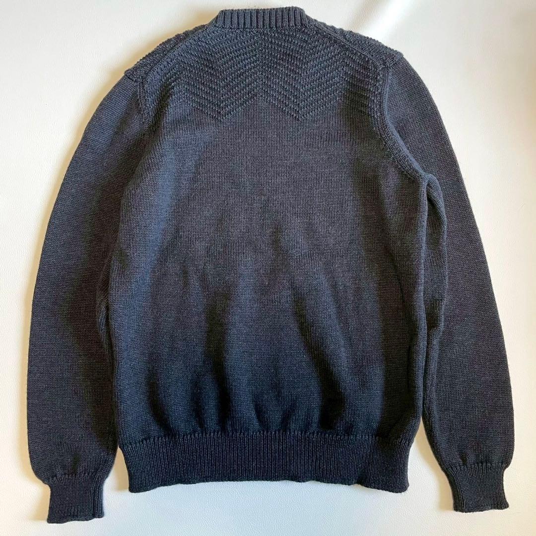 【ザノーネ】ニット　セーター　ヘリンボーン　グレー　L 48 イタリア製 ウール