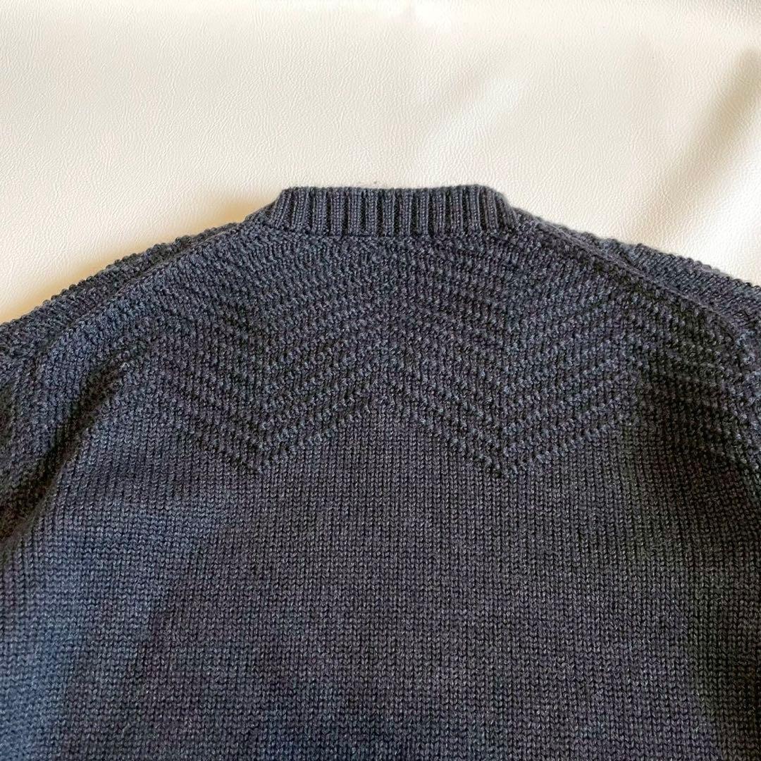 【ザノーネ】ニット　セーター　ヘリンボーン　グレー　L 48 イタリア製 ウール