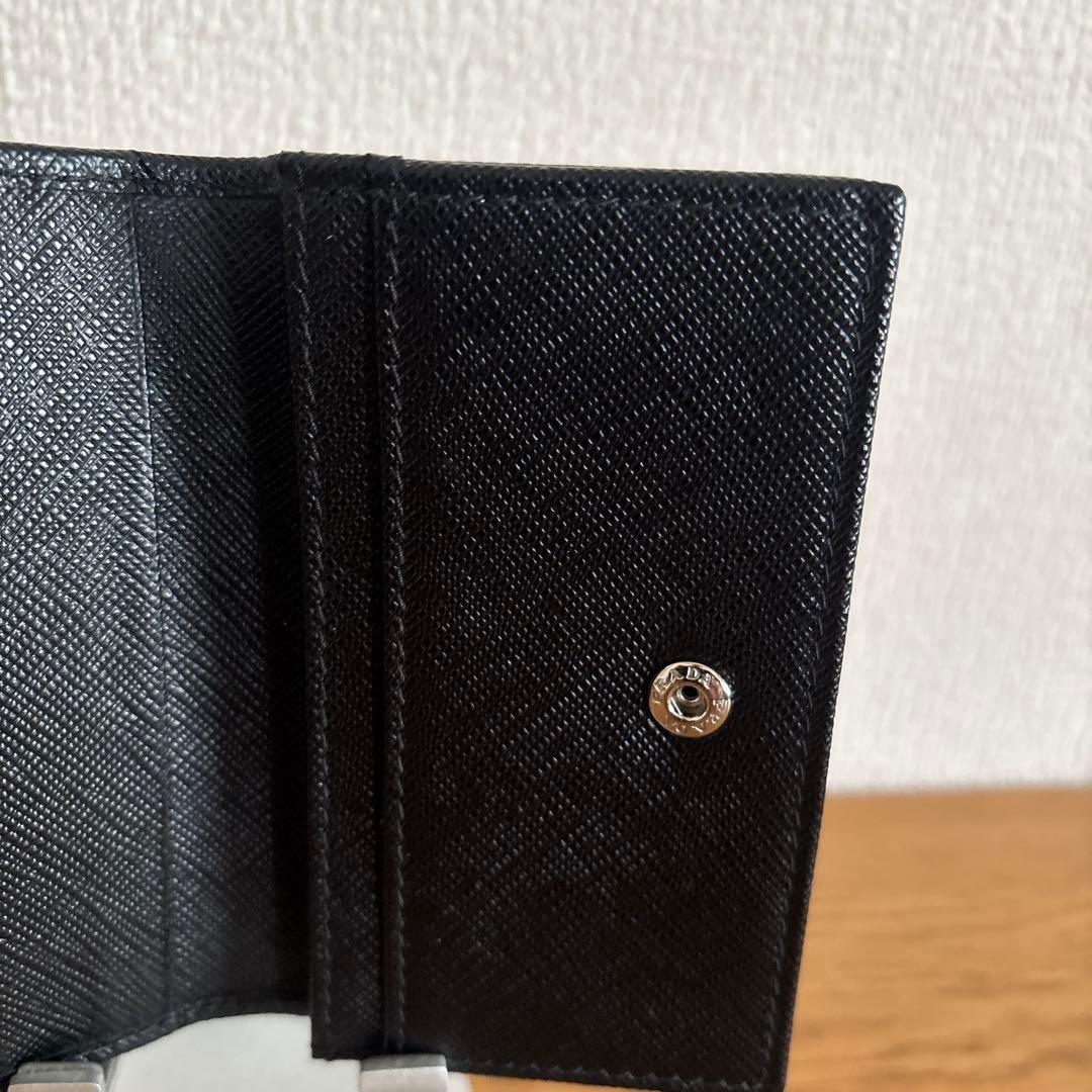 PRADA ブラック 名刺入れ サフィアーノレザー