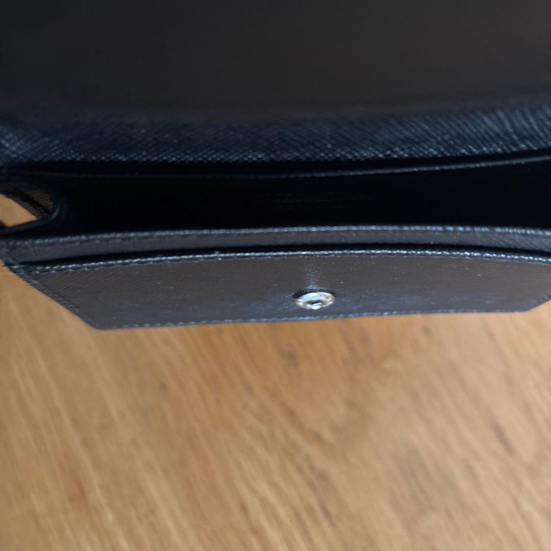 PRADA ブラック 名刺入れ サフィアーノレザー