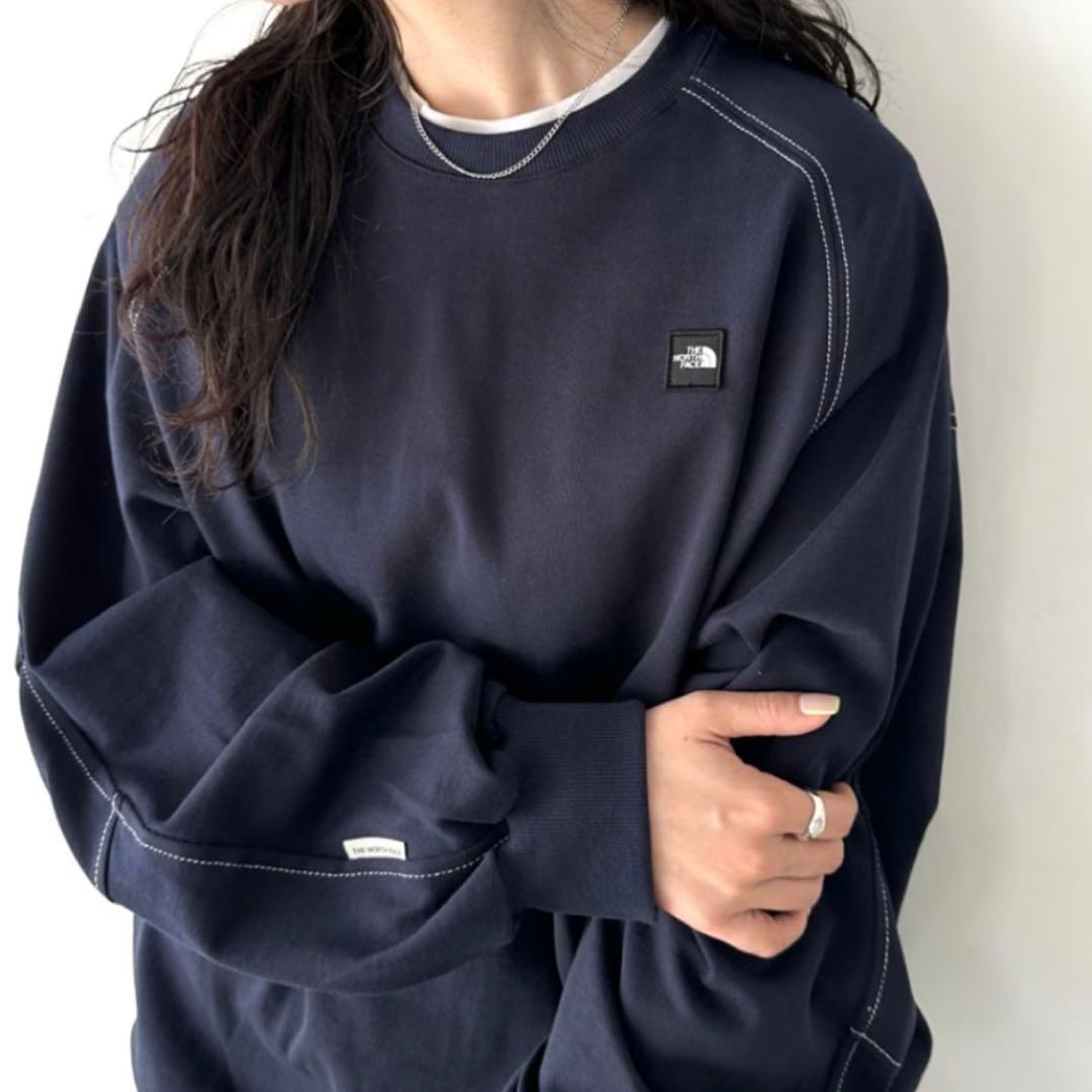 ザ・ノースフェイス ネイビー 新品タグ付き ステッチスウェットシャツ
