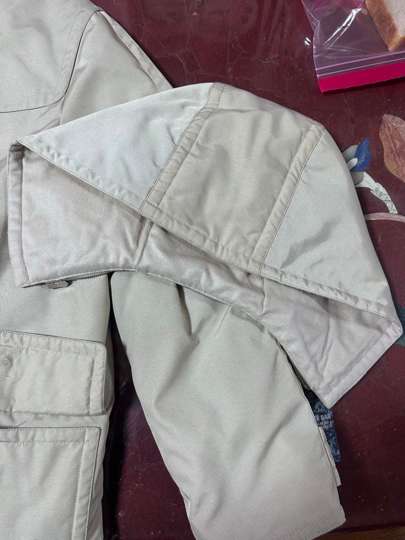 エルメス HERMES ヴィンテージ ナイロンダッフルコート アイボリー