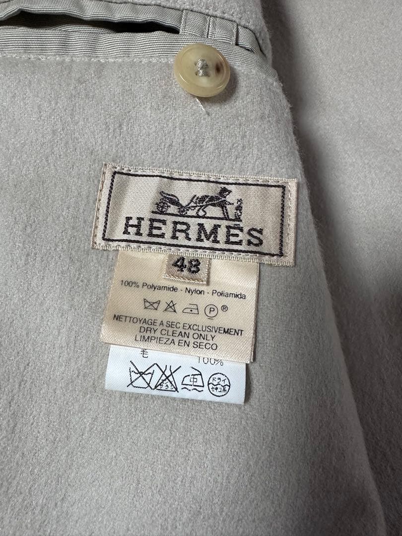 エルメス HERMES ヴィンテージ ナイロンダッフルコート アイボリー