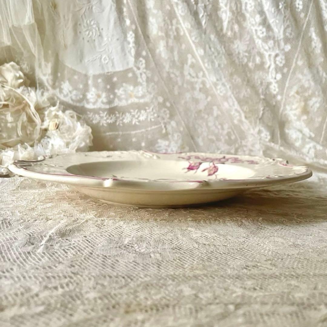 ぐ*る様 【希少レア美品】ジアン　ヴェルサイユプレート　ローズリボン　フランスア