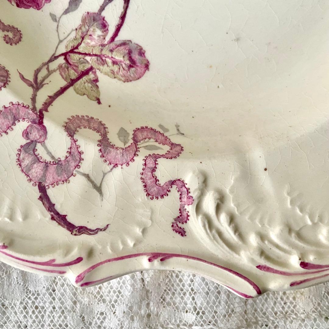 ぐ*る様 【希少レア美品】ジアン　ヴェルサイユプレート　ローズリボン　フランスア