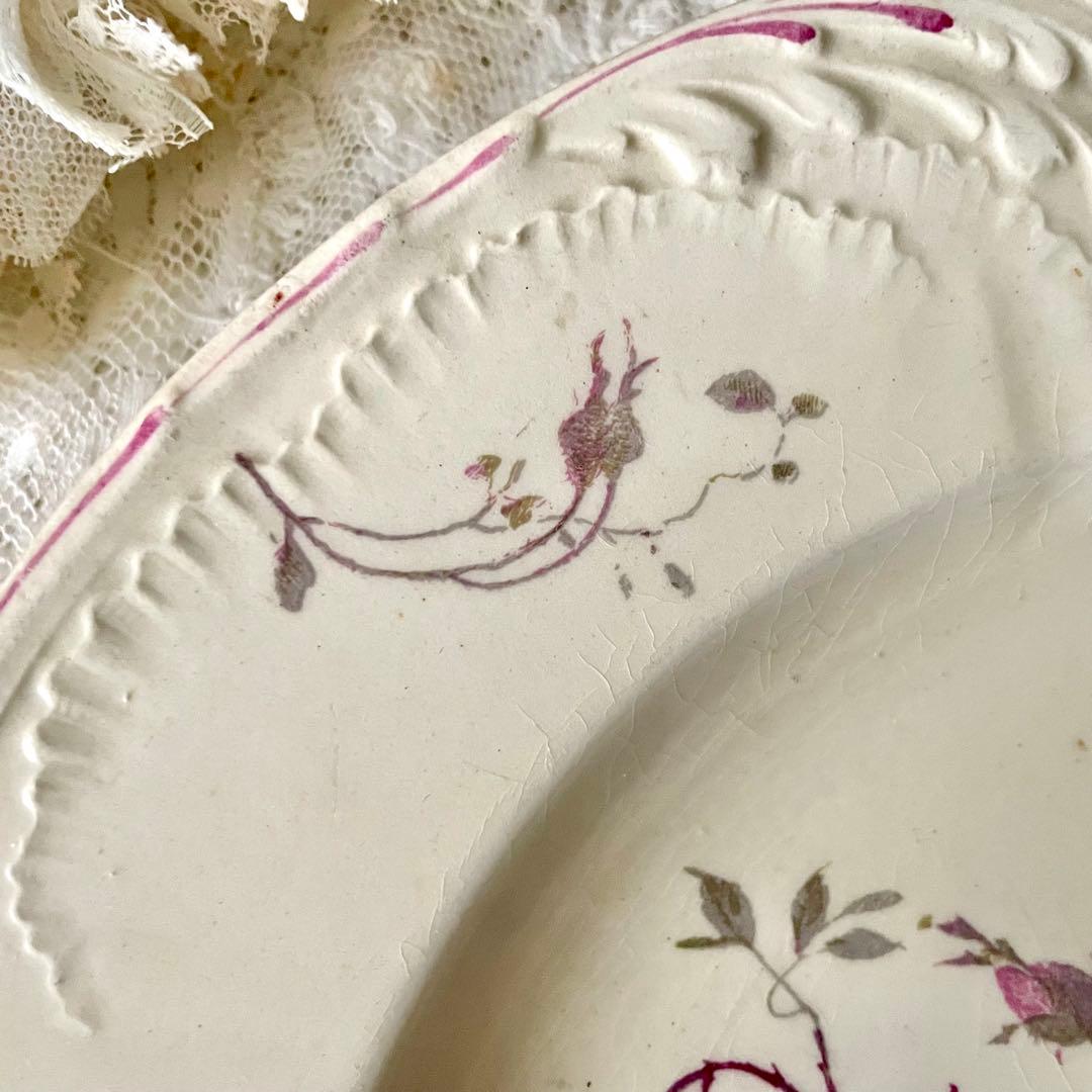 ぐ*る様 【希少レア美品】ジアン　ヴェルサイユプレート　ローズリボン　フランスア