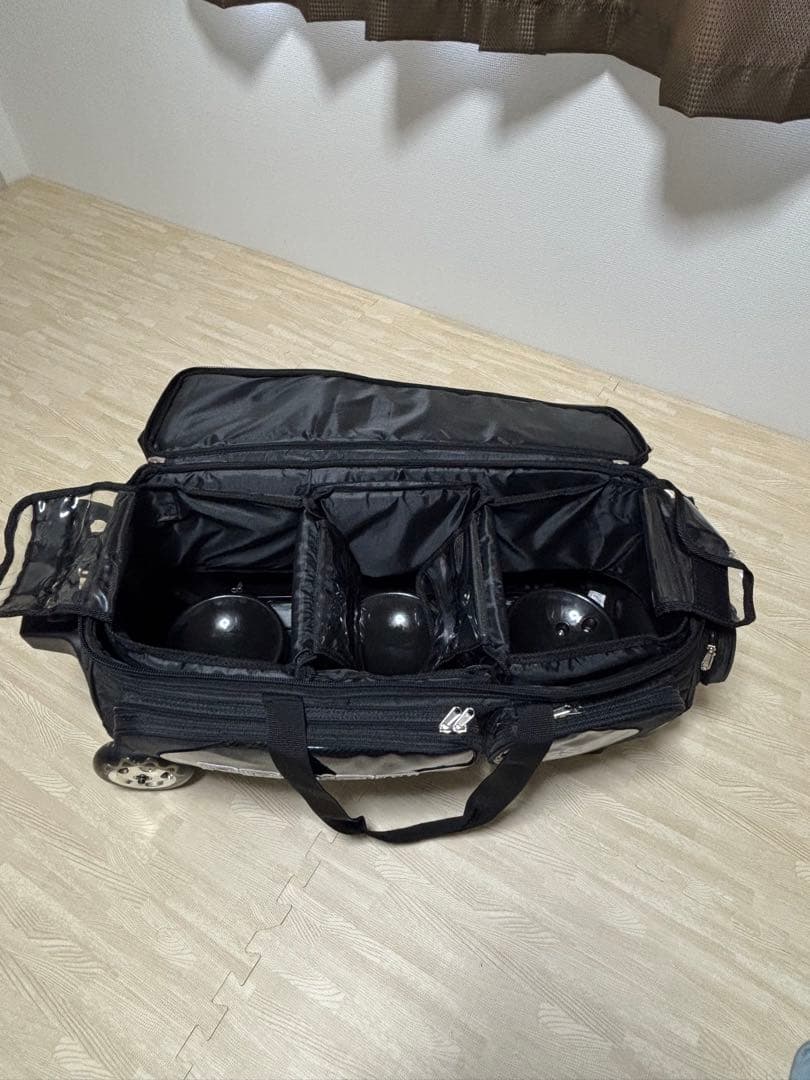 PRO-AM ABS ボウリング用キャリーバッグ ブラック 4個入れ