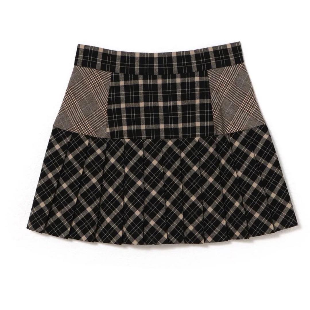 【正規品】Coco check pleats skirt black Sサイズ