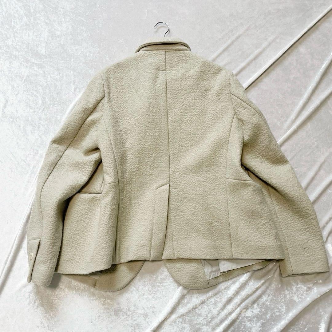 ヴェリテクール ベージュ テーラードジャケット ウール混合