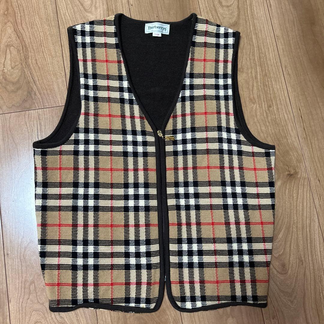 【ヴィンテージ】Burberry's ニットベスト ゴルフウェア Lサイズ