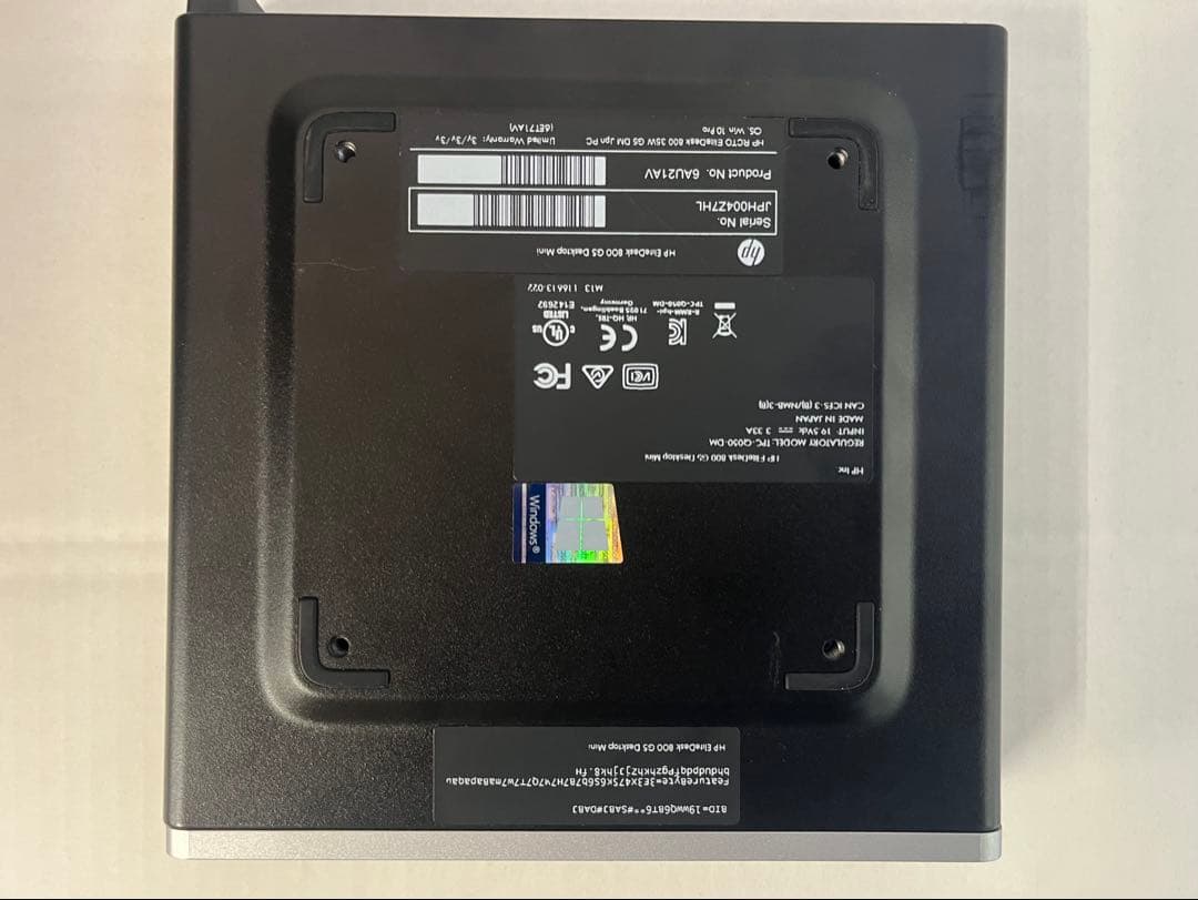 ミニPC EliteDesk800 i5-9500T/8G/256+500G/W11/OF