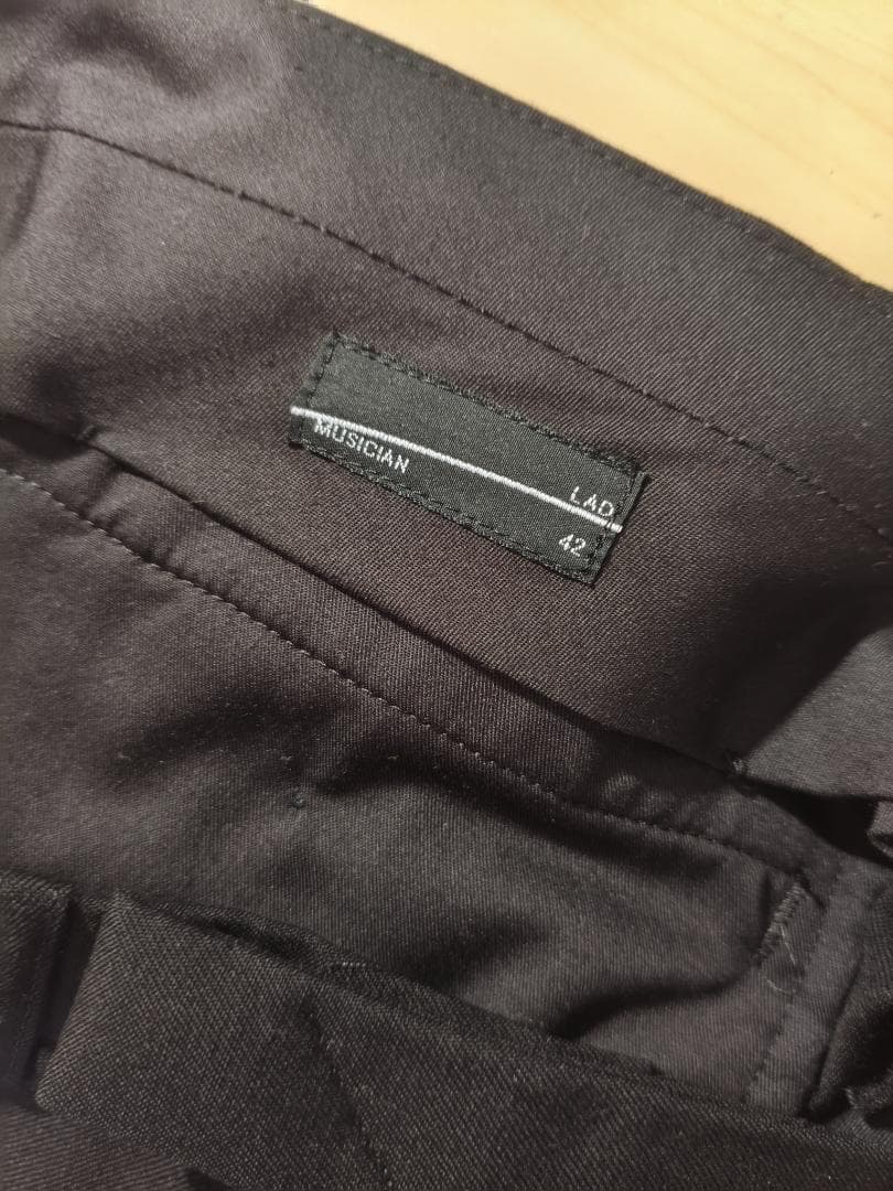 LAD MUSICIAN ラッドミュージシャン スリムスラックス 42 黒