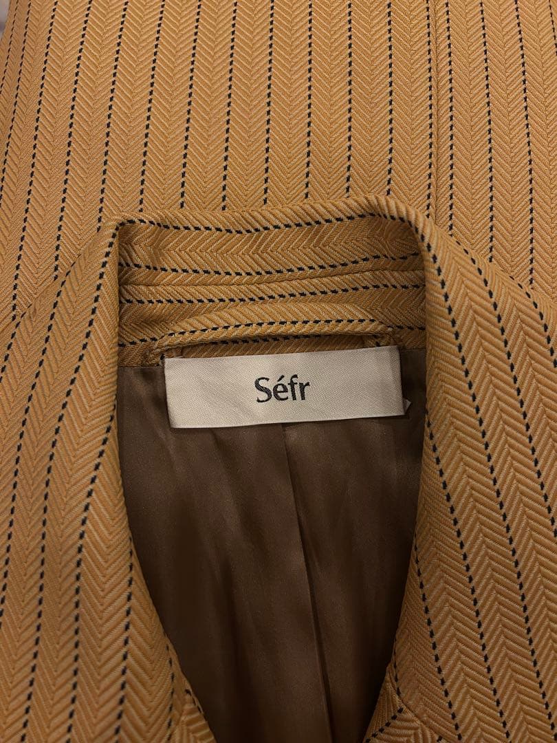 Sefr イエローピンストライプハムラブジャケット