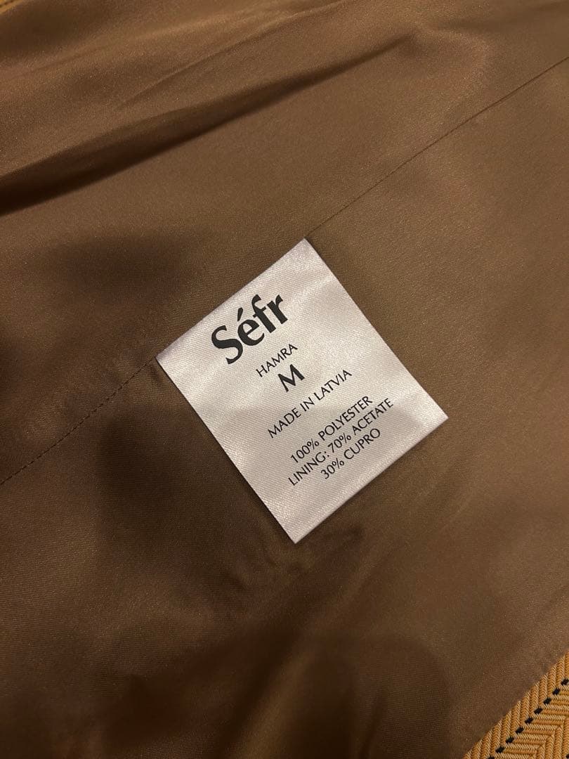 Sefr イエローピンストライプハムラブジャケット