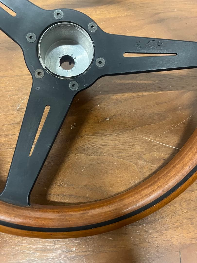 当時物 NARDI クラシック ウッドステアリング 36φイタリア製 ボス付