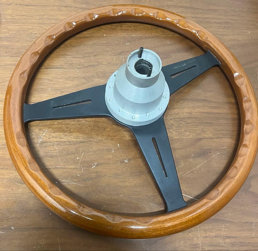 当時物 NARDI クラシック ウッドステアリング 36φイタリア製 ボス付