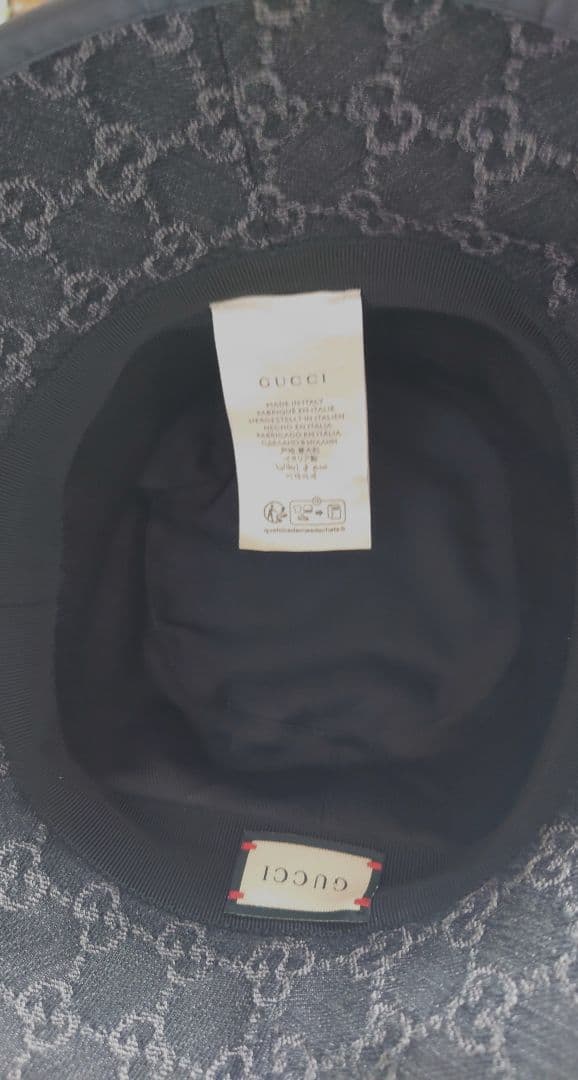 (美品)GUCCI ブラック/デニムハット GGデニム