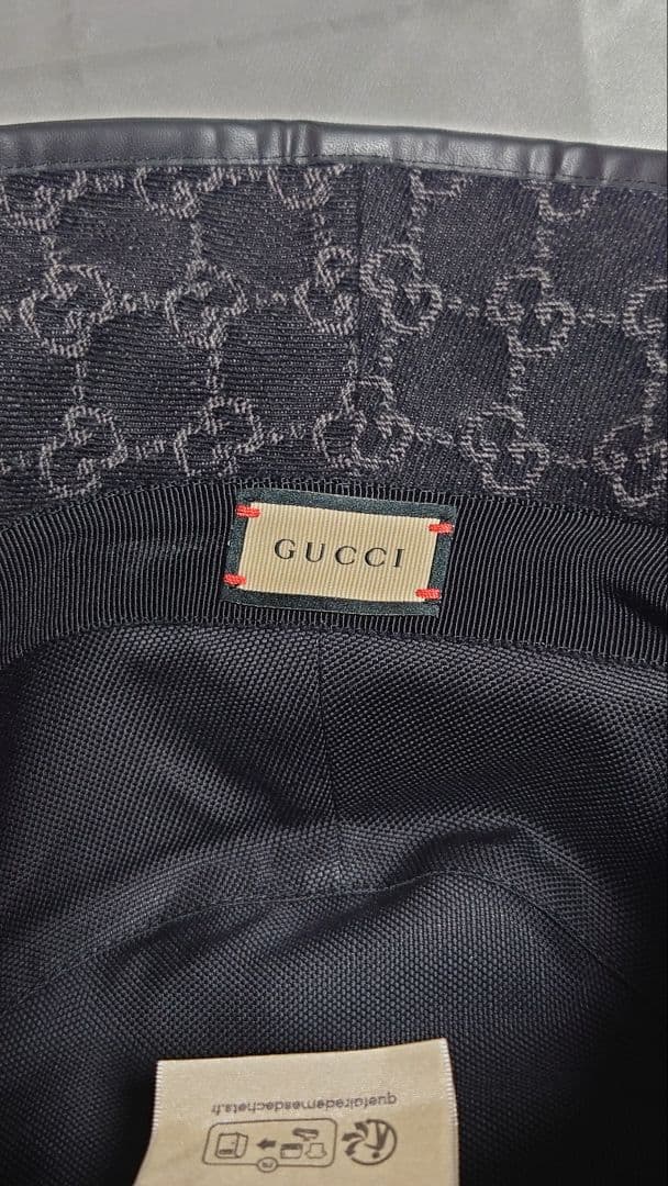 (美品)GUCCI ブラック/デニムハット GGデニム