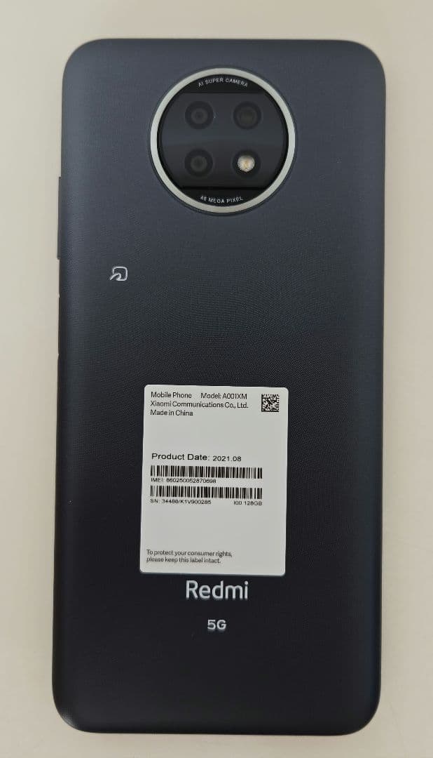 Redmi Note 9T 5G A001XM スマートフォン本体 128GB