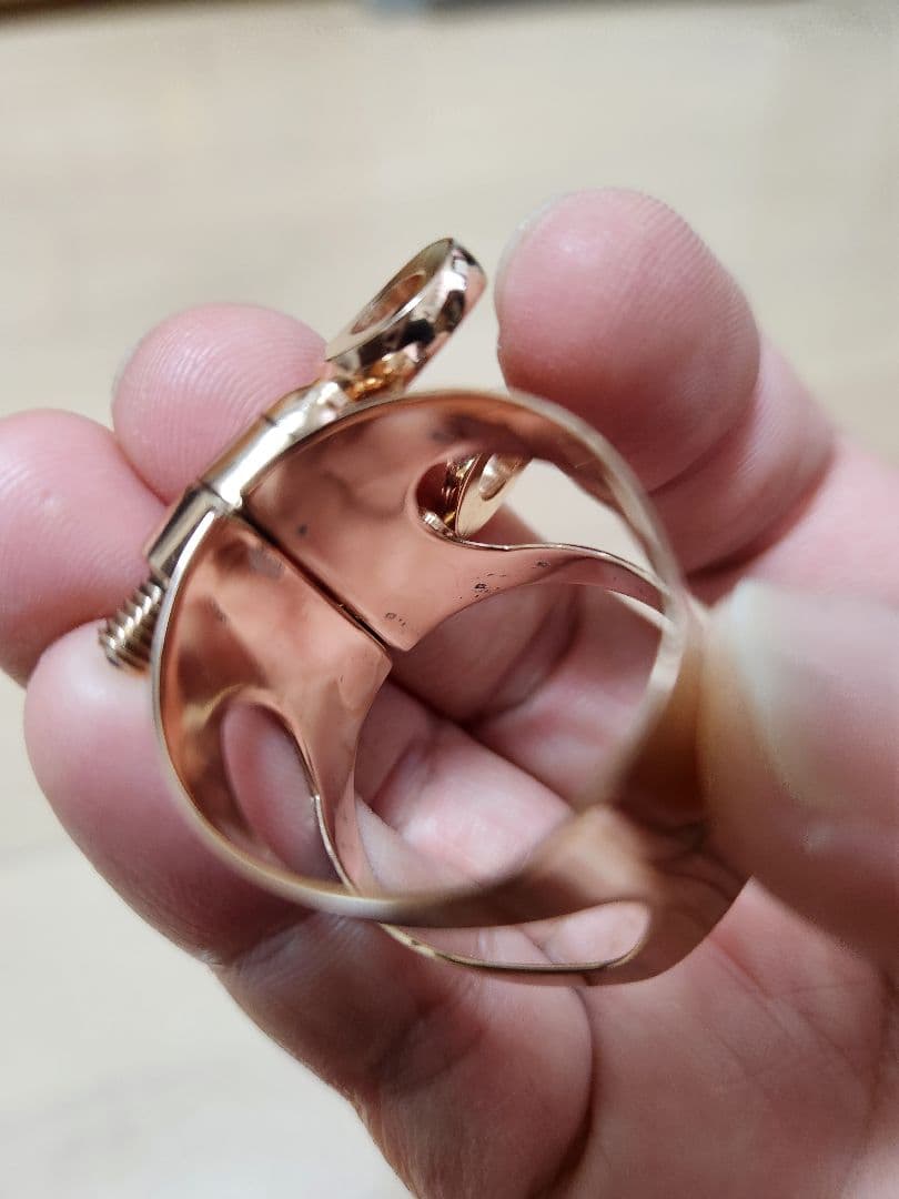 ブルズアイ　クラリネット　リガチャー ルージュEX　総銀　PGP 　管楽器調律