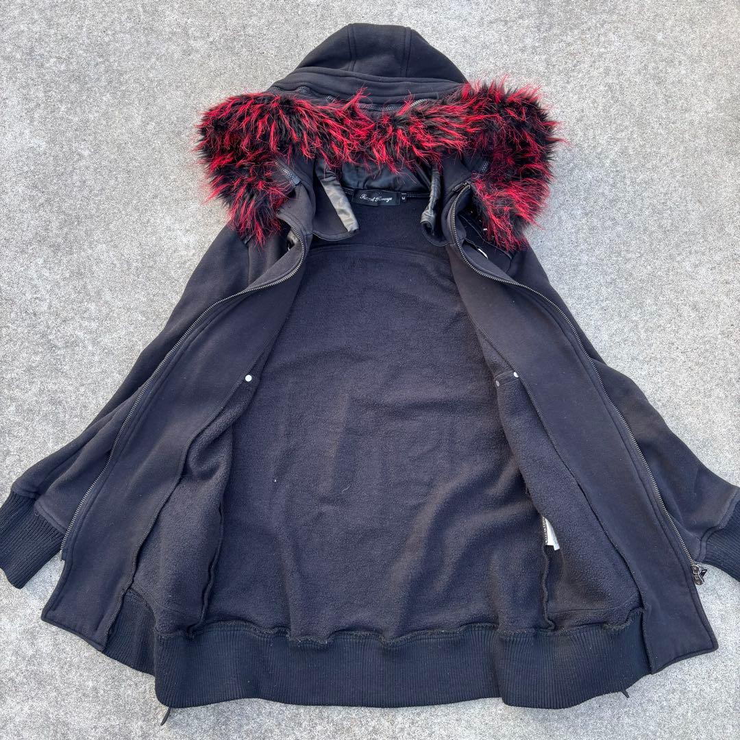 00's SEX POT ReVeNGe 裏起毛 ファーパーカー 地雷 y2k