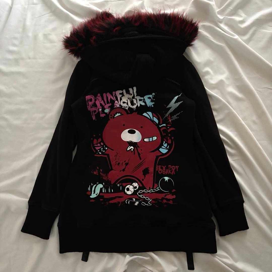 00's SEX POT ReVeNGe 裏起毛 ファーパーカー 地雷 y2k