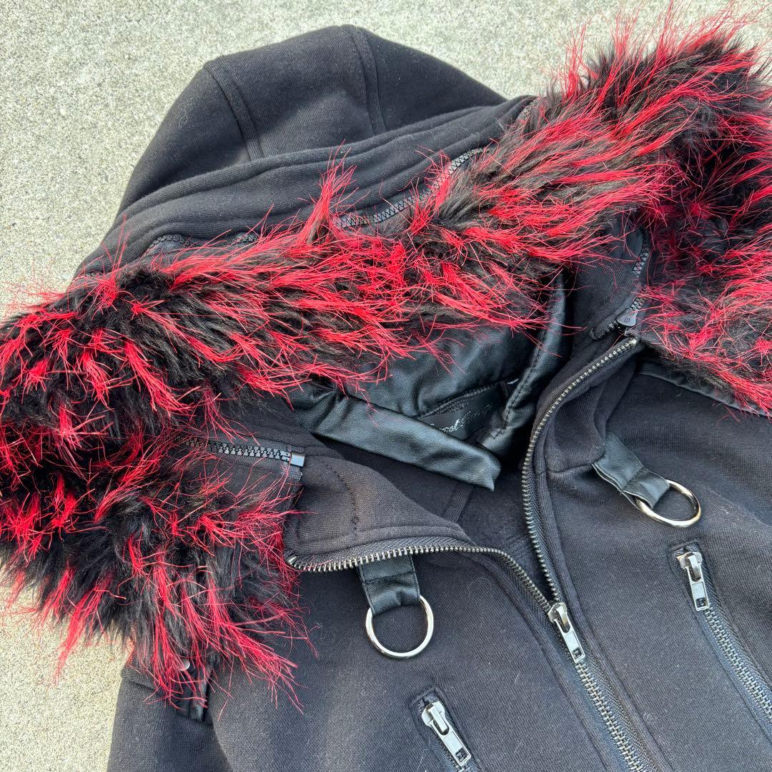 00's SEX POT ReVeNGe 裏起毛 ファーパーカー 地雷 y2k