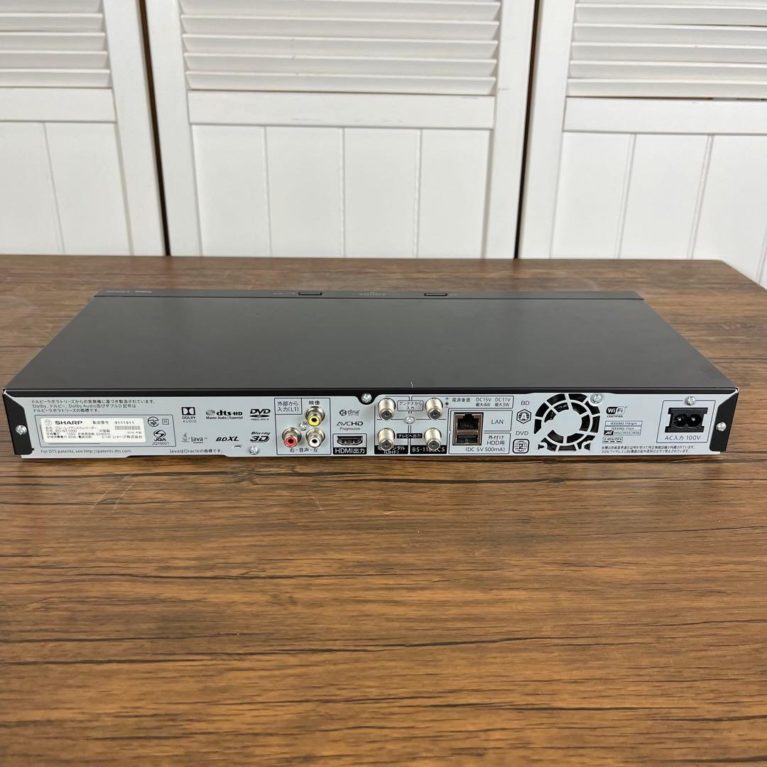 SHARP ブルーレイレコーダー　BD-NT1000 2016年製　リモコン付き