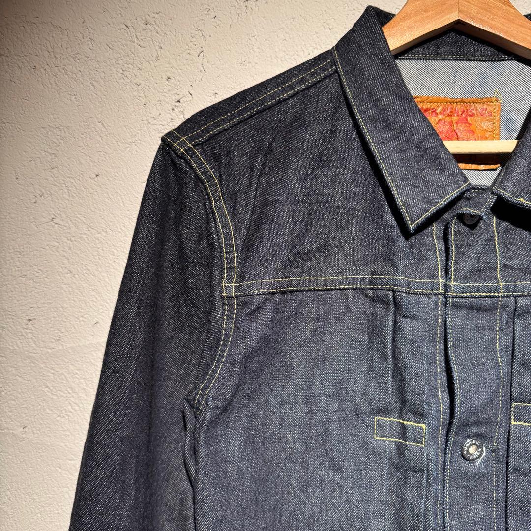 極美品【TCBjeans】大戦モデル Tバック 赤タブ デニムジャケット 40
