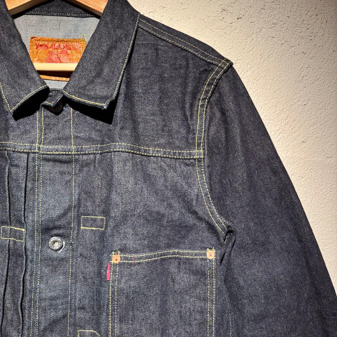 極美品【TCBjeans】大戦モデル Tバック 赤タブ デニムジャケット 40