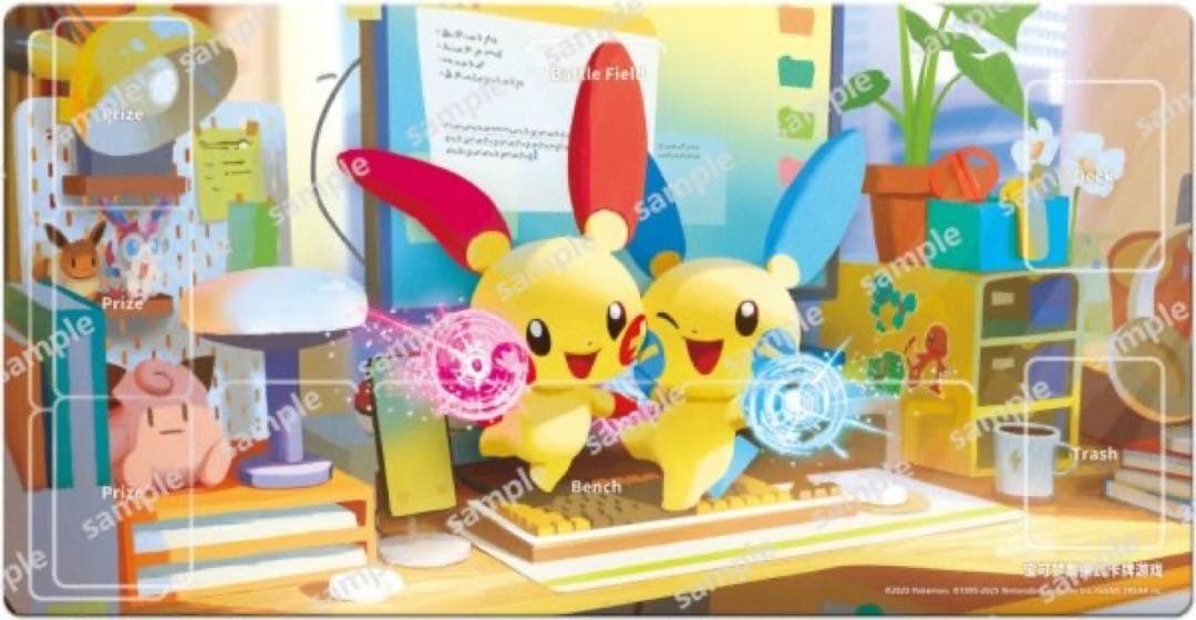 ポケモンカード　中国限定　プラスル　マイナン プレイマット　未開封