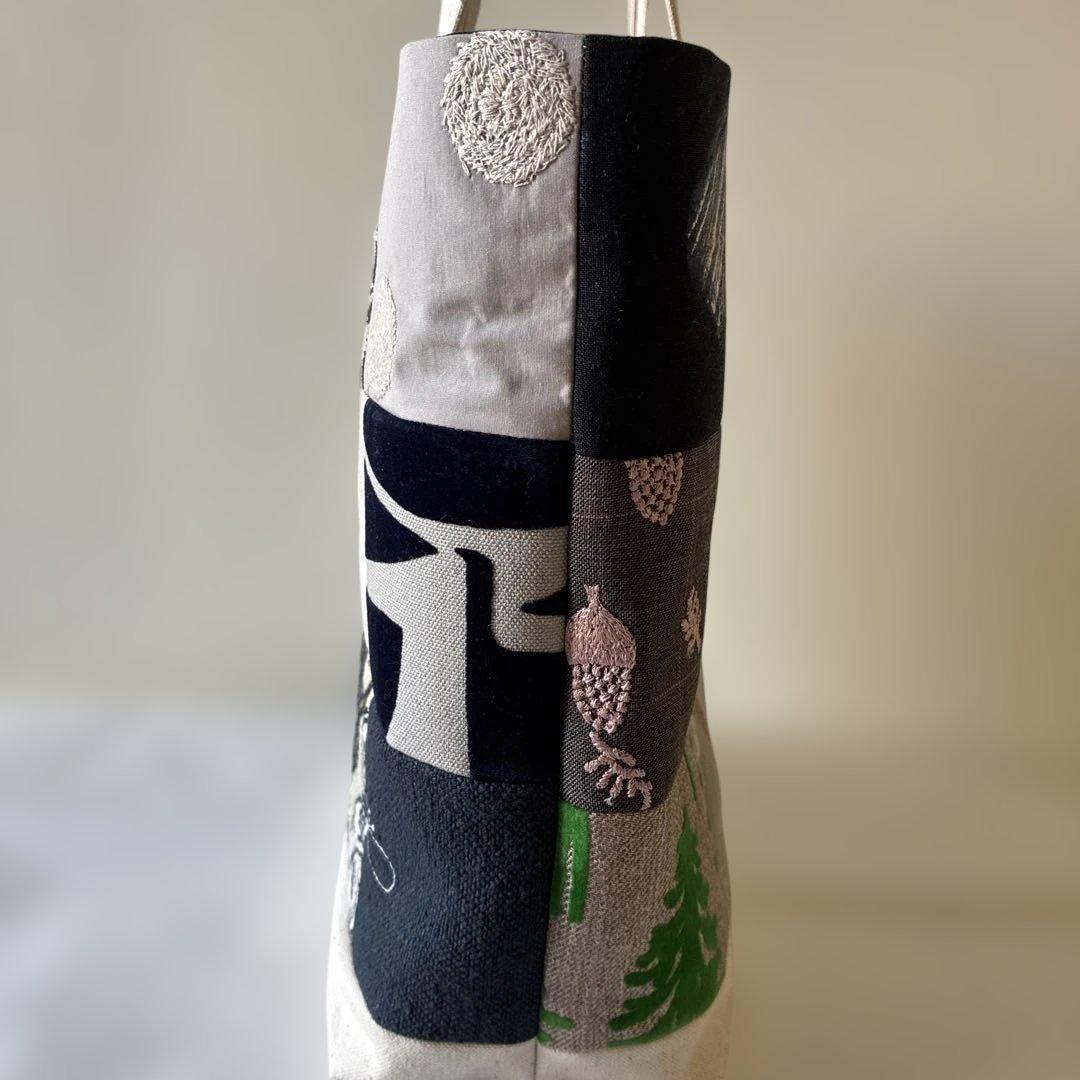 ミナペルホネン 生地使用　パッチワークトートバッグ　お散歩バッグ