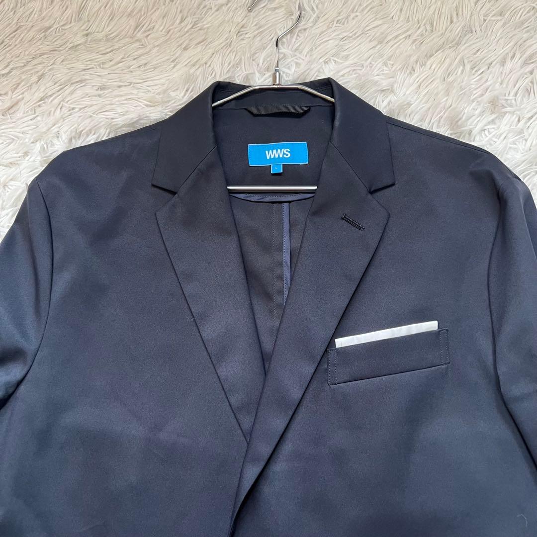 WWS WORK WEAR SUIT スーツ L 黒 ジャケット パンツ