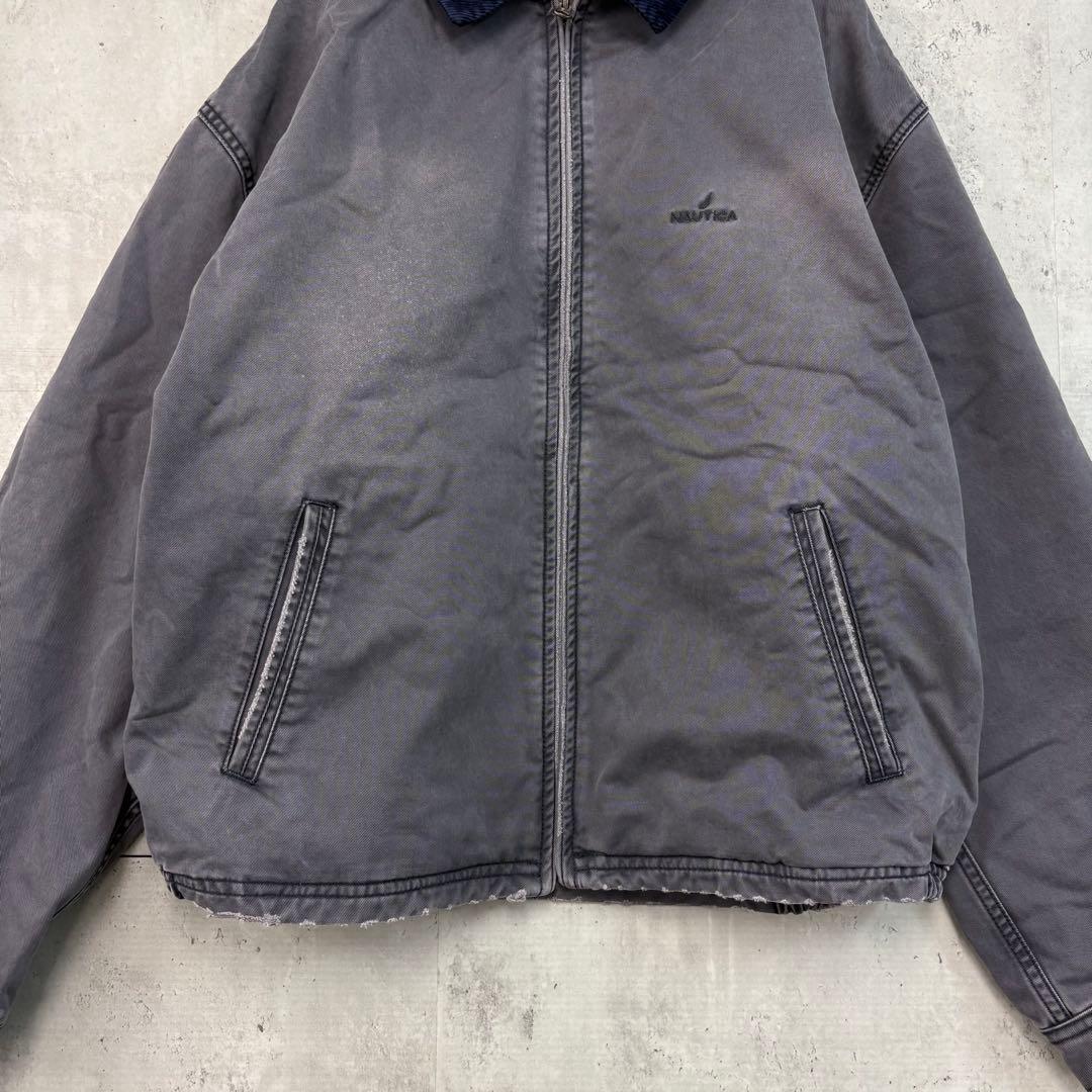 Qaz NAUTICA ガーメント ダイ チノ ジップ ブルゾン ダック