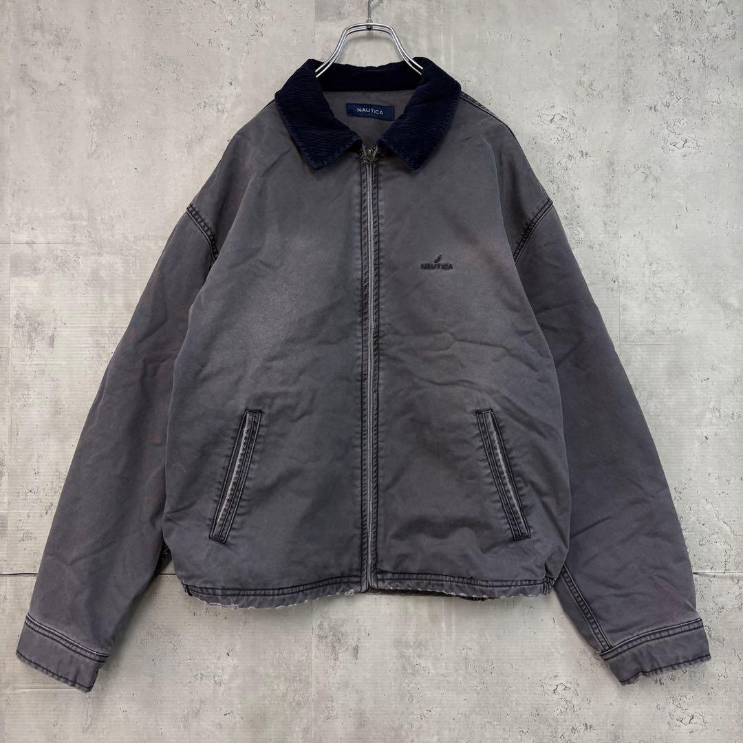 Qaz NAUTICA ガーメント ダイ チノ ジップ ブルゾン ダック