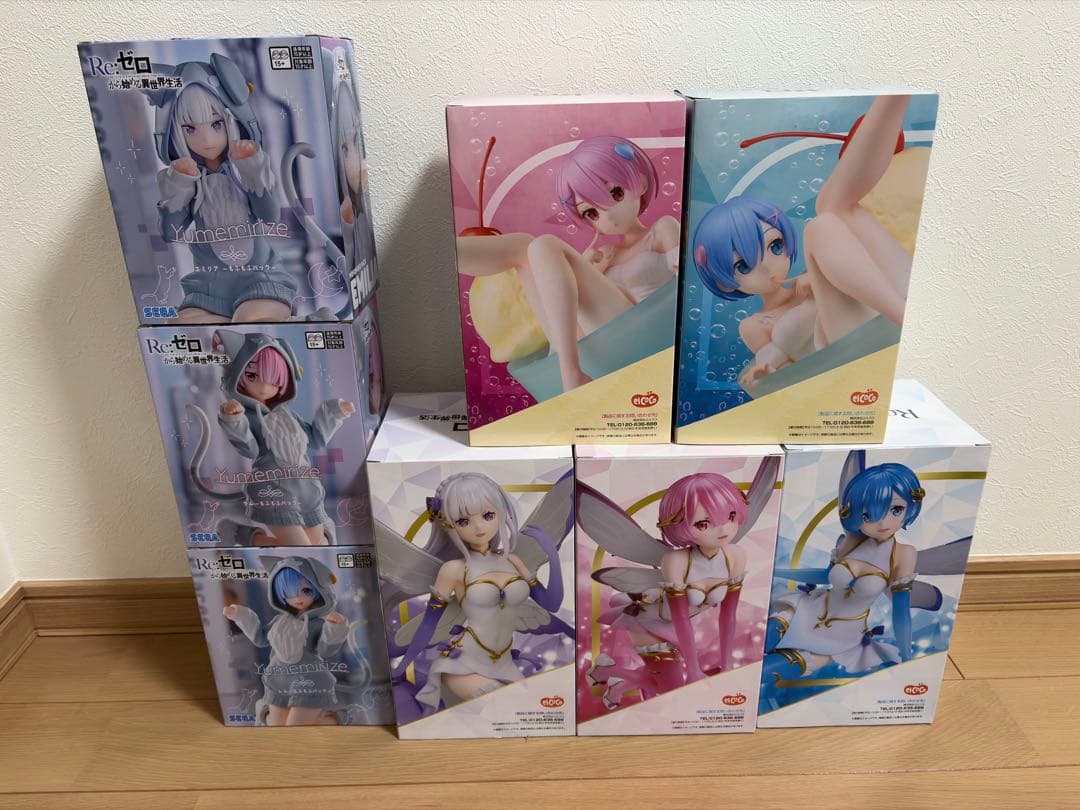 Re:ゼロから始める異世界生活 プライズフィギュア 8体セット(未開封)