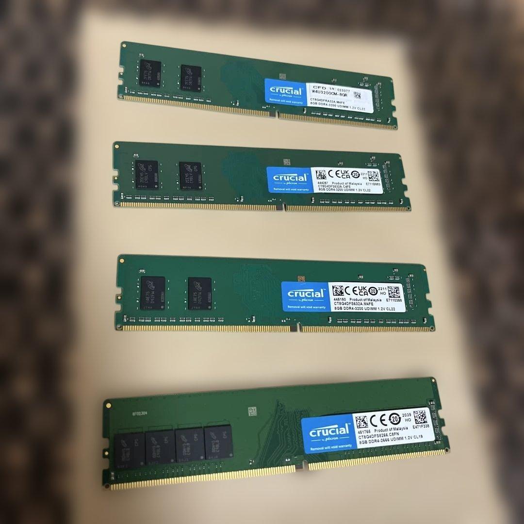 Crucial デスクトップ用メモリ 8GB×4枚セット（DDR4）32GB
