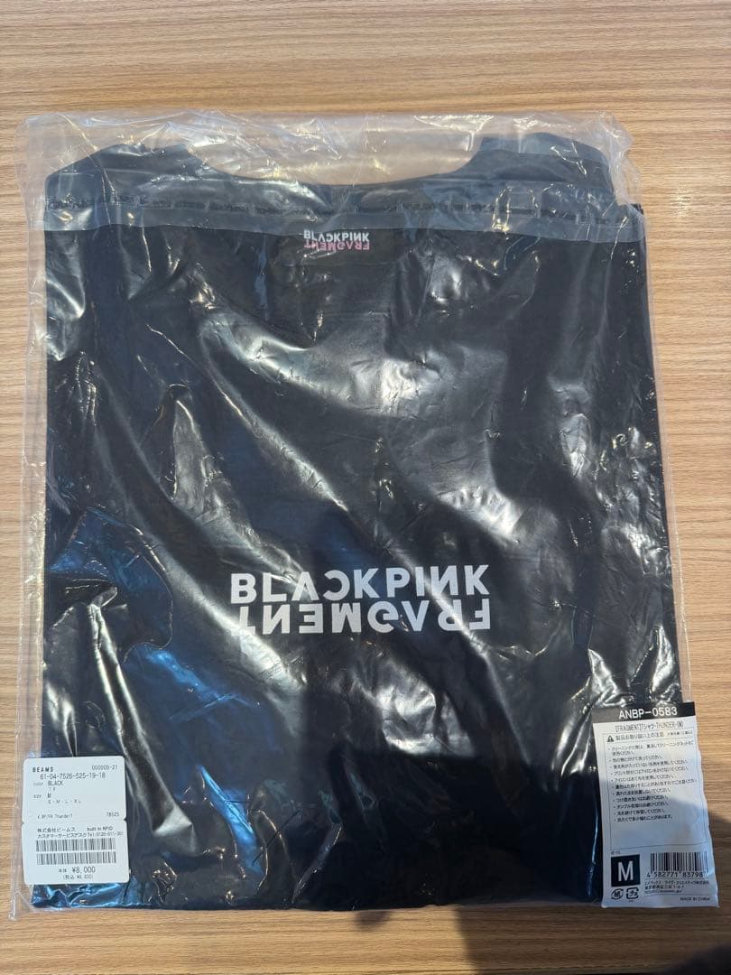 FRAGMENT x BLACKPINK Tシャツ　サンダー \"ブラック\" M