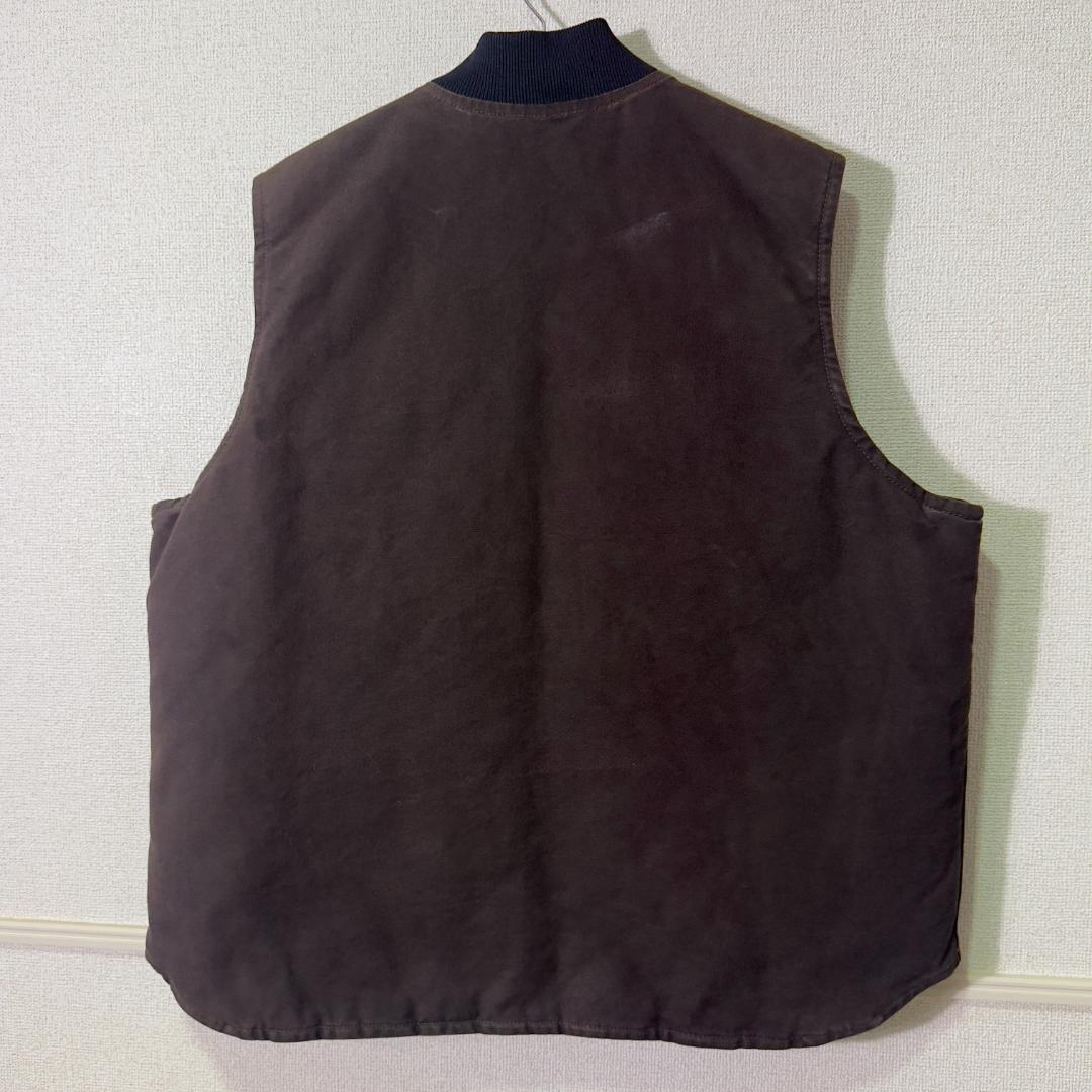 カーハート ダックベスト V02 DKB ブラウン 2XL メキシコ製