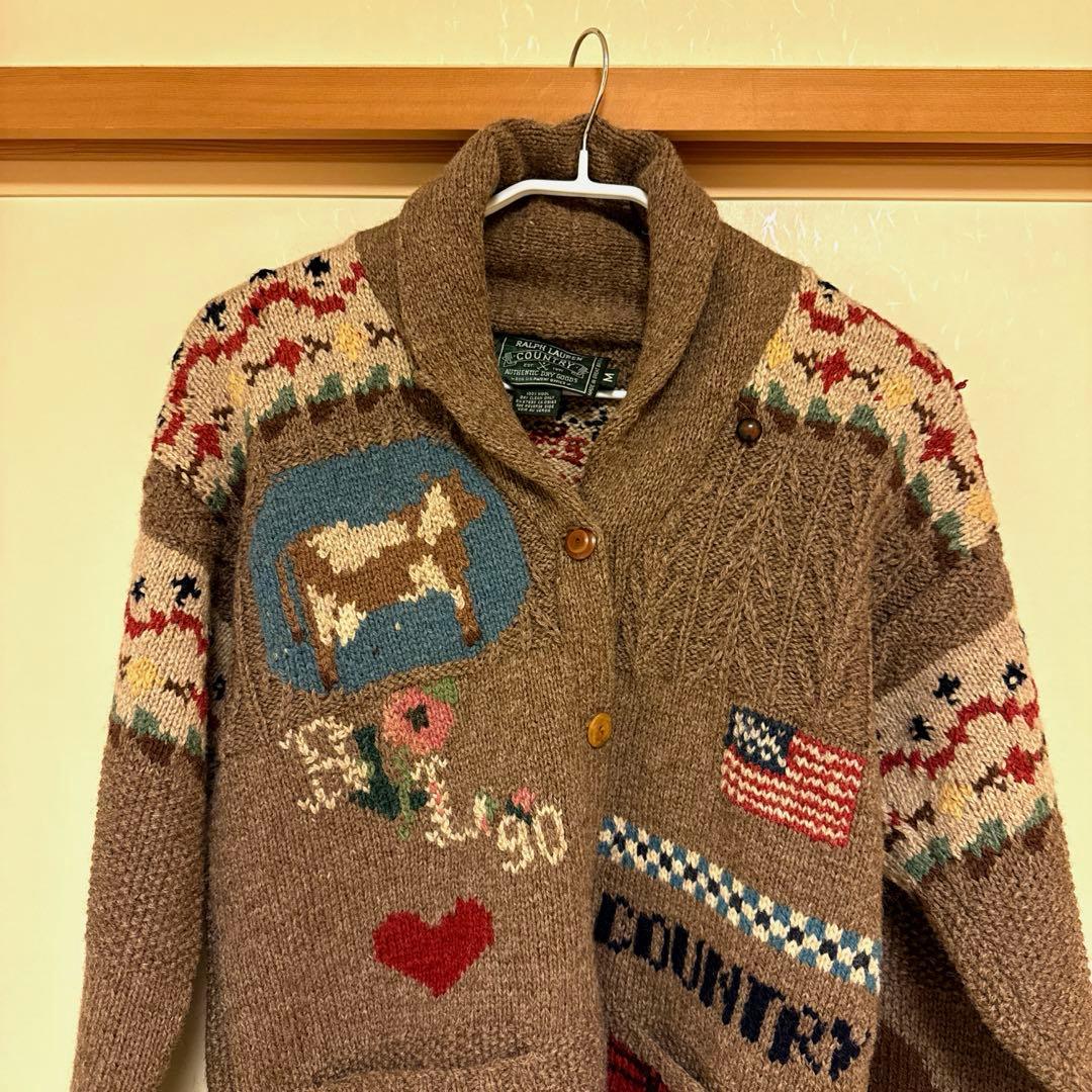 ラルフローレンカントリー　ニットカーディガン