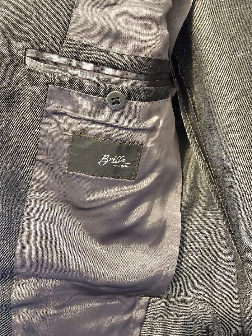 brilla per il gusto ブリッラウールリネンスーツ　グレー　42